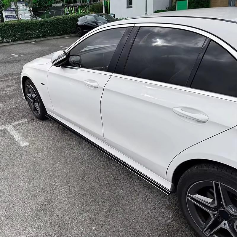 Extension lateral Benz Clase E W213 con splitter winglet protector negro brillo 7