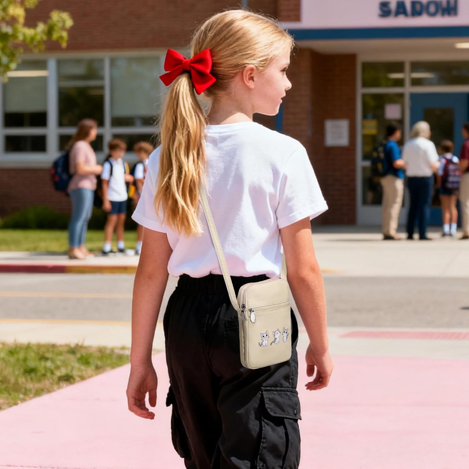 AOCINA Small Crossbody Purse Birthday Gifts for Teen Girls Daughter Trendy Stuff Cute Tween Purse Kawaii Canvas Phone Bag - Image 2