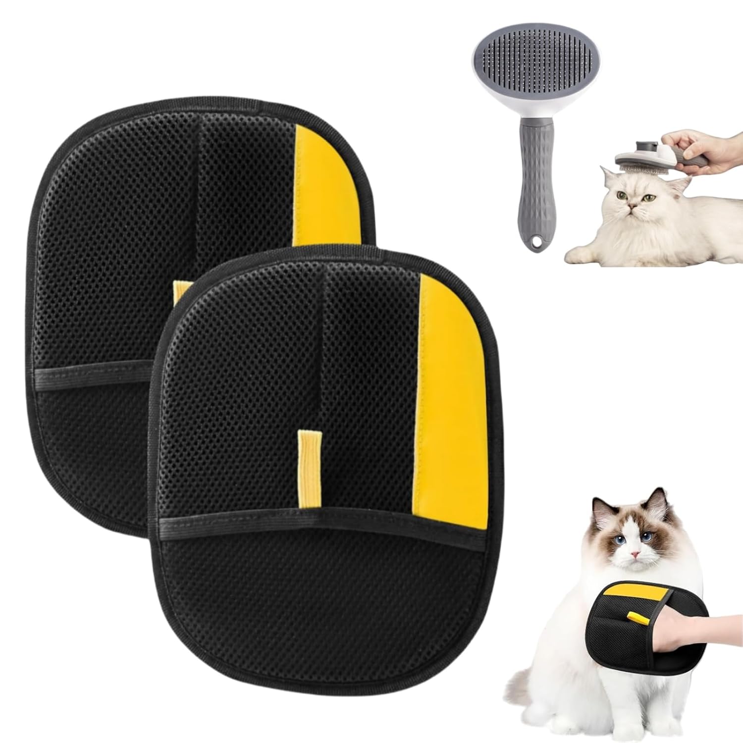 Pet Hair Removal Glove for Cats & Dogs, 2Pcs Newly Upgraded Electrostatic Pet Hair Remover Gloves, Reusable Pet Hair Remover Tool for Laundry, Couch, Carpet, Car Seat Pet Hair Removal Glove for Cats & Dogs, 2Pcs Newly Upgraded Electrostatic Pet Hair Remover Gloves, Reusable Pet Hair Remover Tool for Laundry, Couch, Carpet, Car Seat