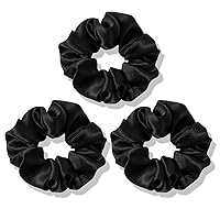 Vista 19 de OLESILK 100% Seda de Morera - Scrunchies para el cabello, mujeres y niñas, ligas de seda para cabello rizado y con roturas, sin daños, elásticos 3