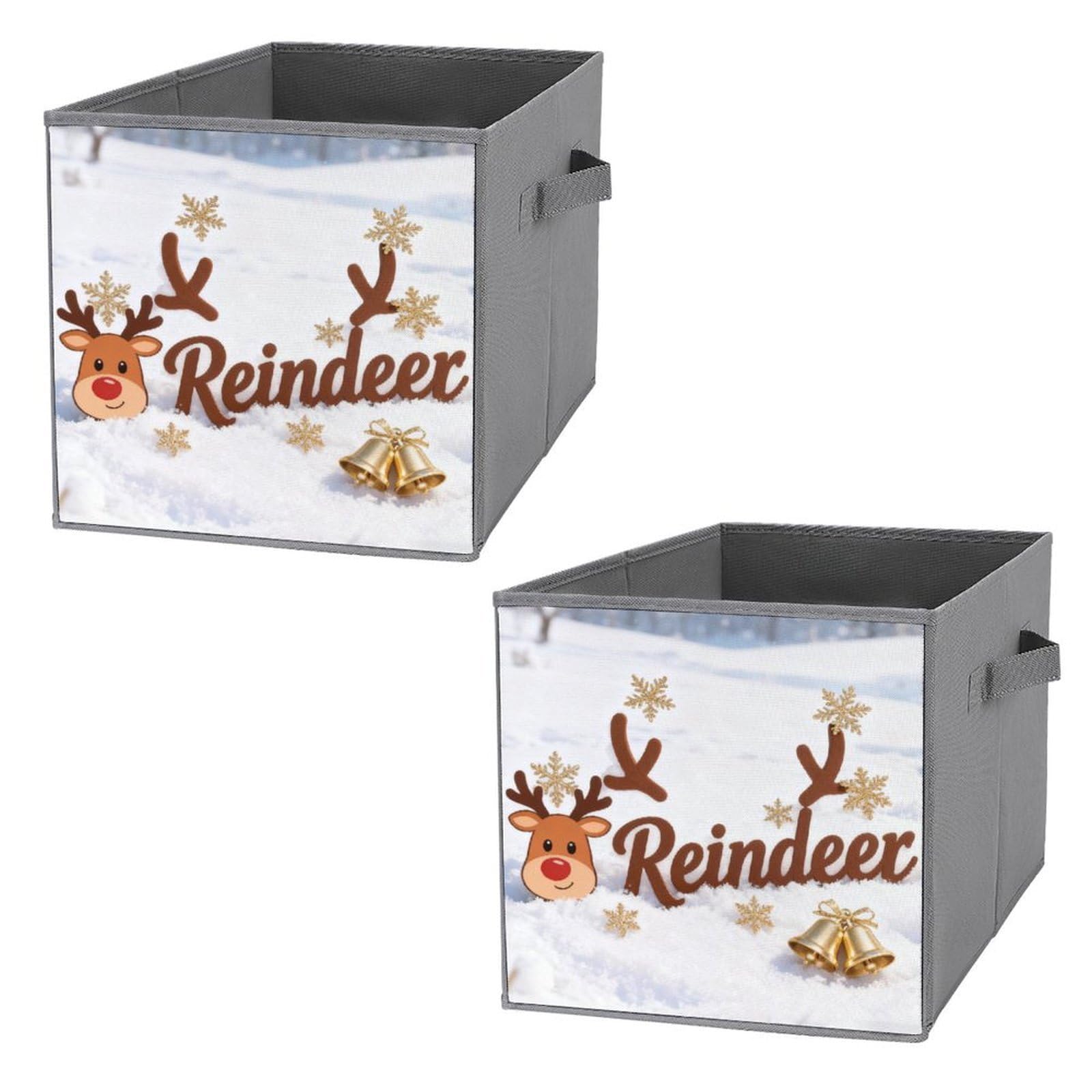 Bac de rangement pliable pour vêtements grand format panier tissu renne des neiges