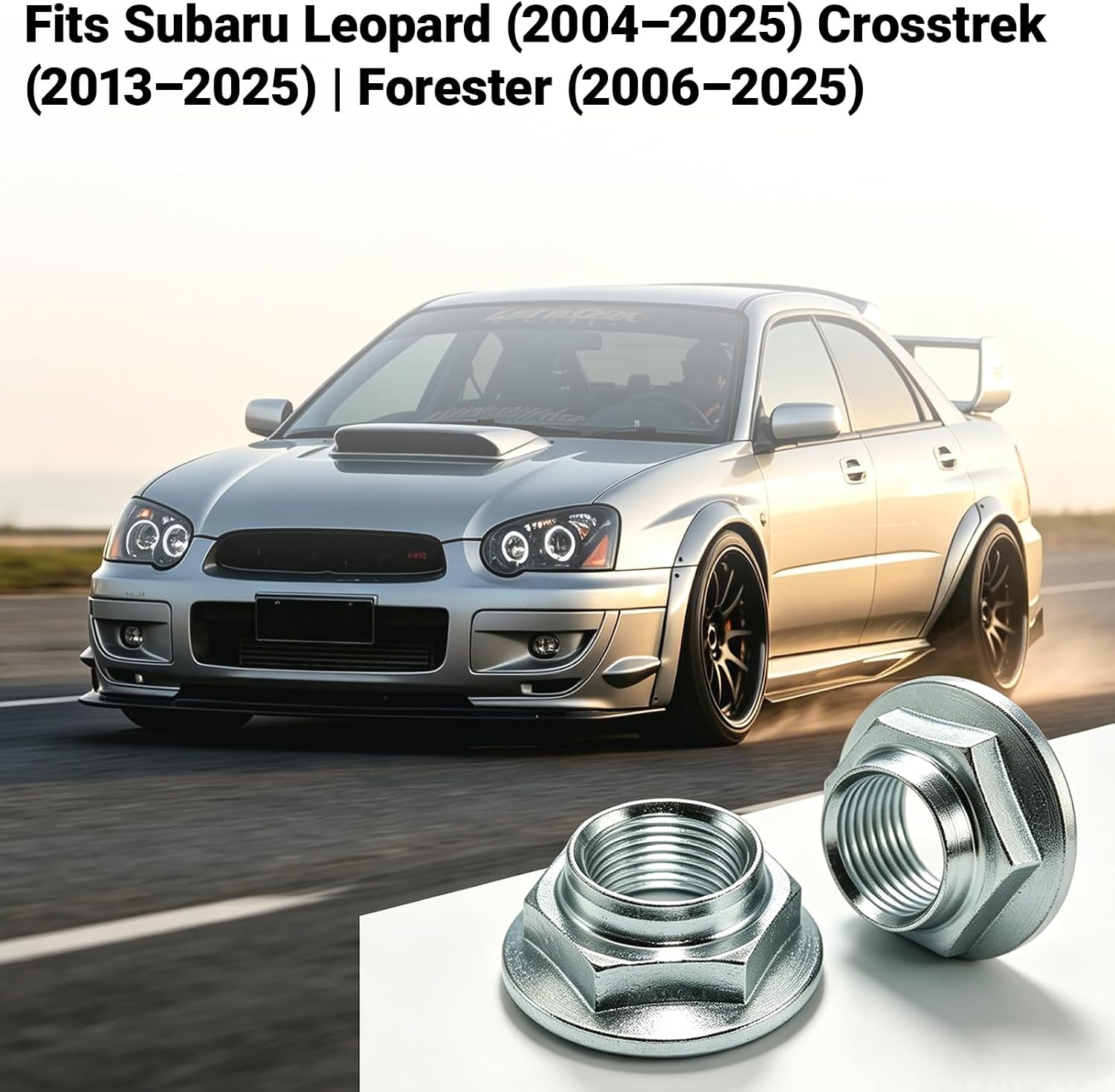2PCS CV Axle Nut for Subaru, Spindle Lock Lug Nut Kit, Compatible with Subaru Forester Legacy Outback Impreza Crosstrek Ascent BRZ Baja Tribeca Front Rear Wheel Axle Shaft Nuts 902170049 image 5