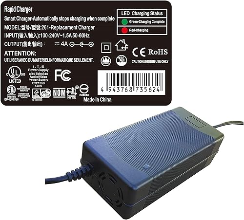Cargador inteligente de 4 amperios compatible con Segway Ninebot MAX G30LP y MAX G30P, ES2, ES4, E22, E45, ES3 Plus y ES4 motor mejorado, Air T15
