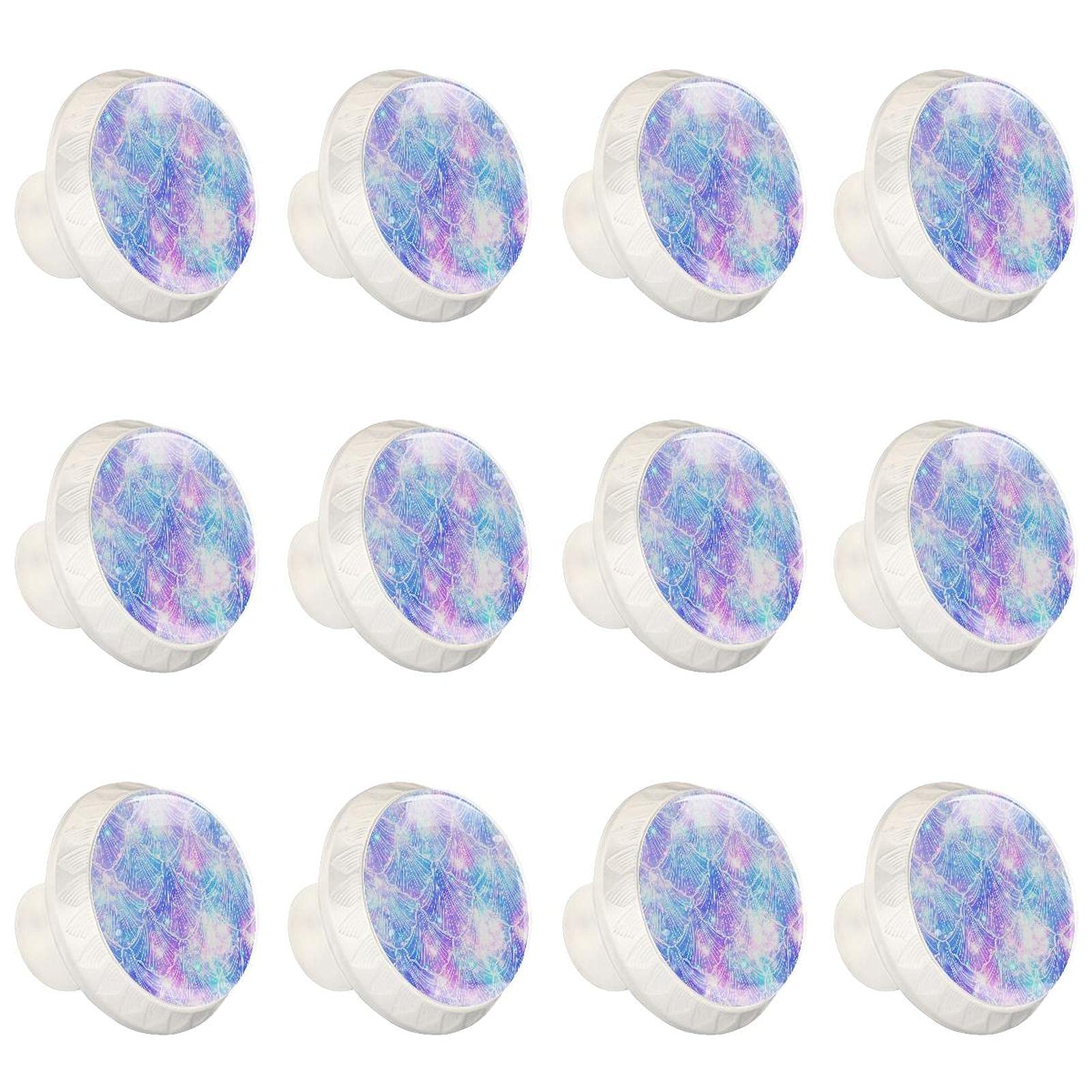Boutons d'armoires de cuisine sirène ronds en lot de 12 pièces pour décorer les tiroirs