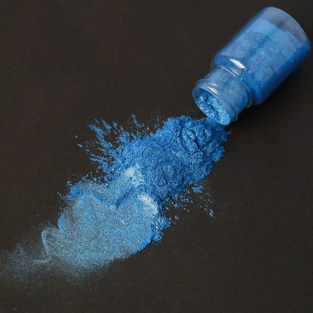 10 Colors Sea Blue Mica Powder Pearl Pigment Epoxy Resin Colorant Cosmetic Grade Make Up Soap Making Pearl Color Dye Kit Mica Powder Cosmetic Grade