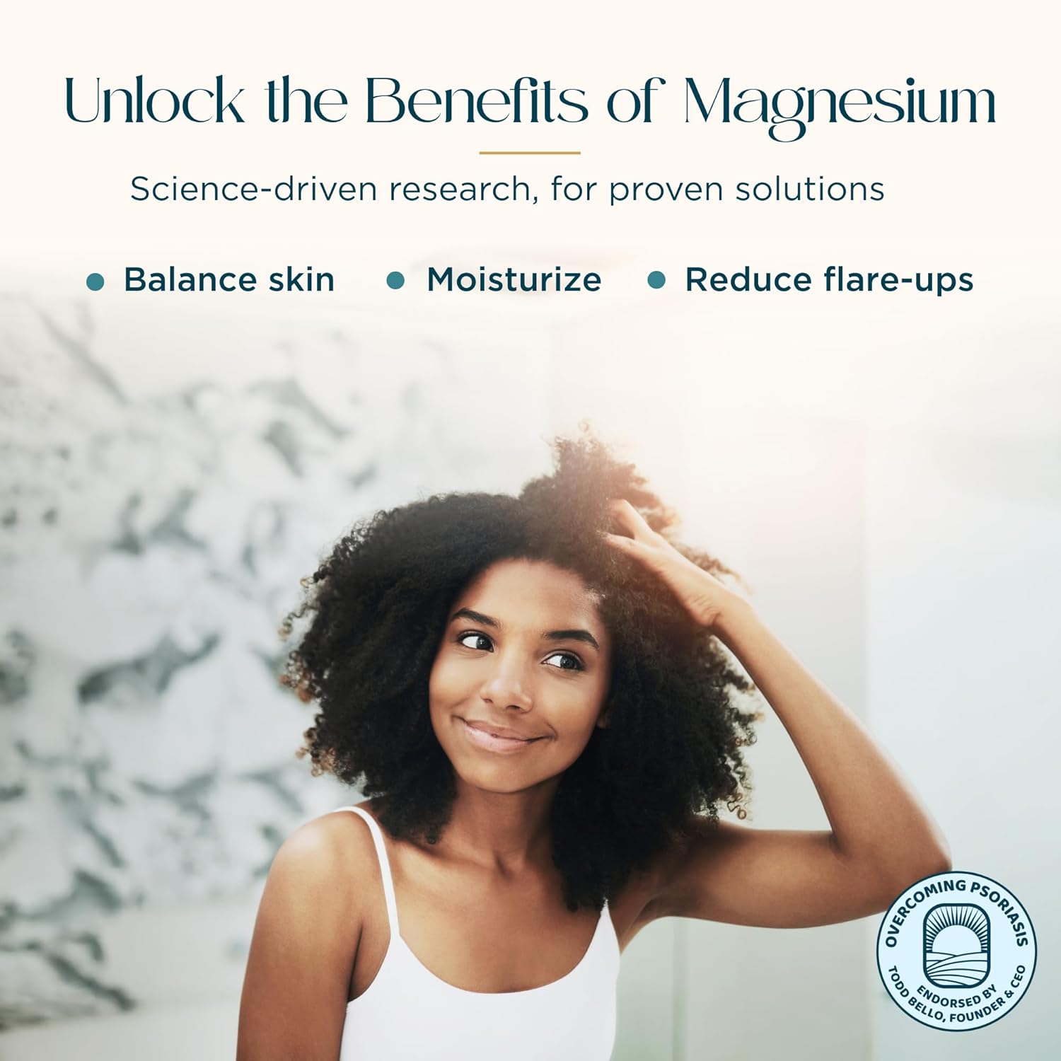 Ocean Soothe Scalp Relief Serum with Highly Concentrated Magnesium Salt for Dry and Flaky Skin, Quick Absorption, All Natural and Fragrance-Free Leave-In Scalp Treatment, 50mL image 7 of 7 B08PXQD9RX