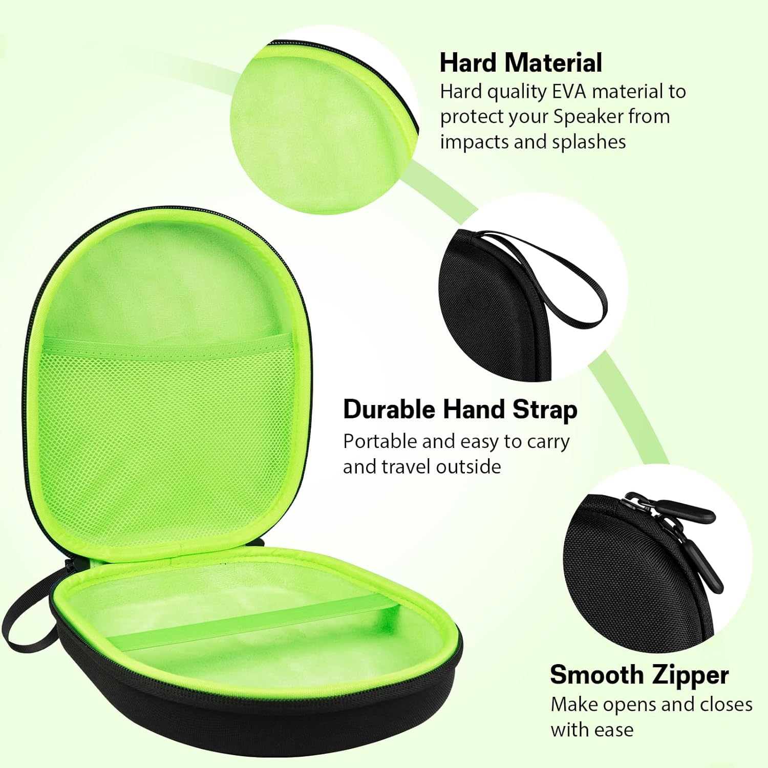 Headphone Headset Case Compatible with JBL Tune 510BT/520BT/670NC Live 460NC, with Sony WH-CH520/510 Portable Travel Carrying Wireless Headphone Case for On Ear Headphones (Green) - Image 2