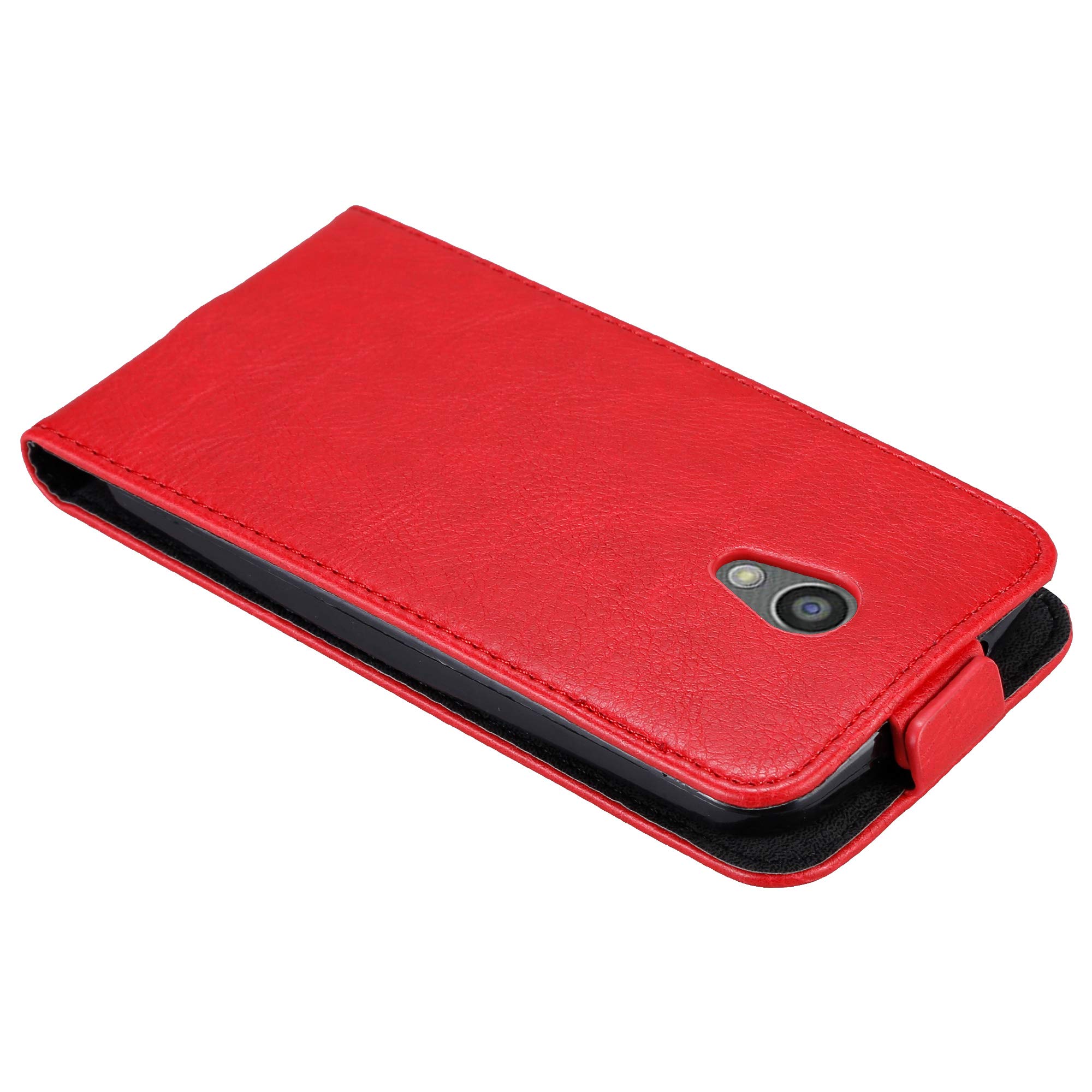 Custodia Cadorabo Flip Per Motorola Moto Z - Cover Wallet In Pelle Sintetica Rossa Con Chiusura Magnetica, Protezione Completa
