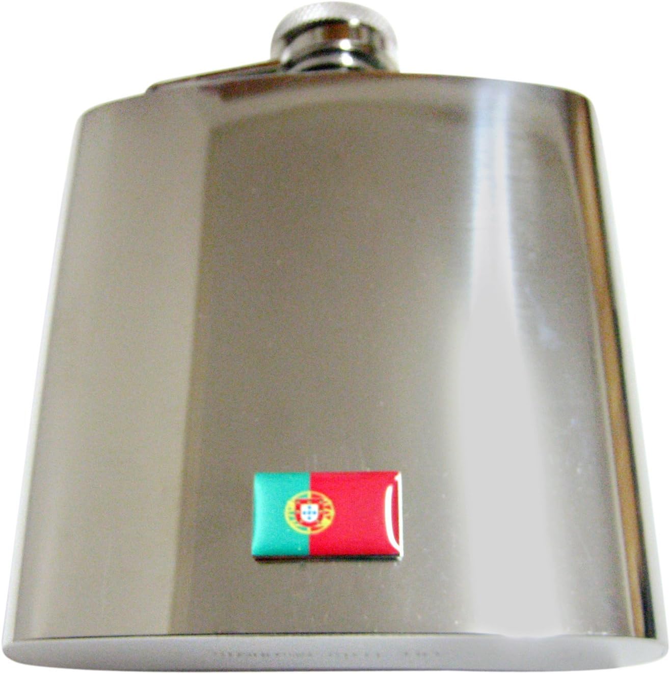 Kiola Designs Portugal Flag Pendant 6 Oz. Stainless Steel Flask