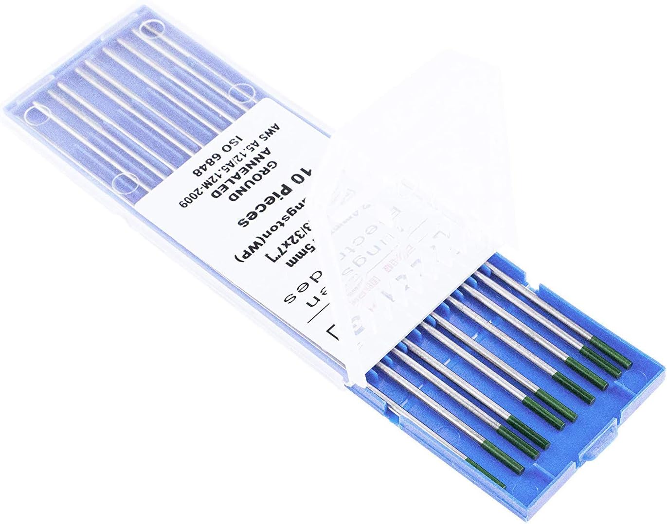 Tungsten Electrodes WP (Green), SenTech TIG, 2, 0 x 175 mm, 10 pieces per pack