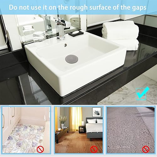 Miniatura 4 de Paquete de 4 tapones de drenaje de silicona duraderos para desagüe de ducha, fácil de instalar y limpiar, apto para baño, bañera y cocina