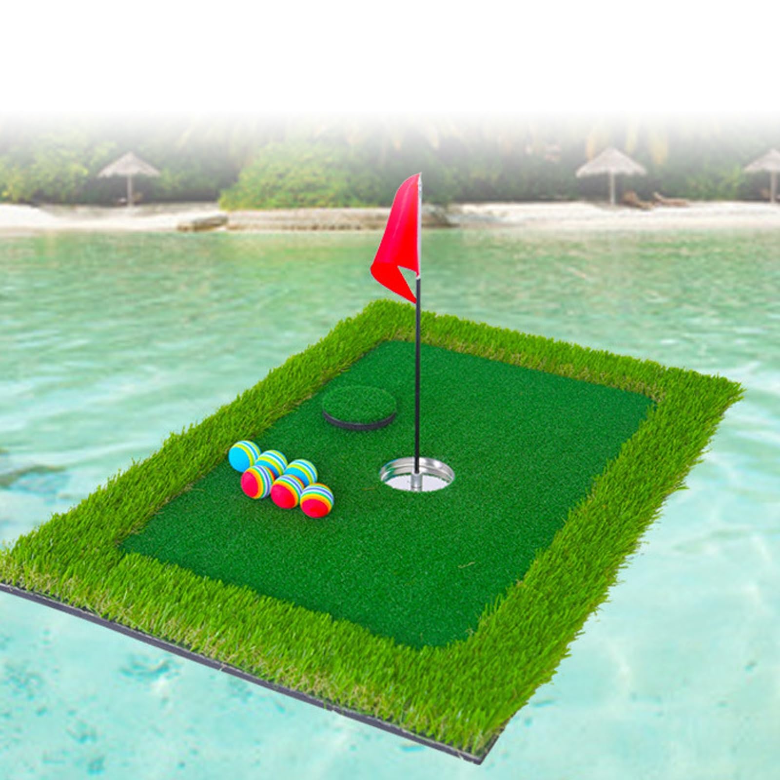 Tapis de golf flottant pour fruits et putting de piscine extérieure