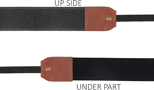 Miniatura 4 de MegaGear Correa ajustable para el hombro o el cuello de lona y cuero genuino