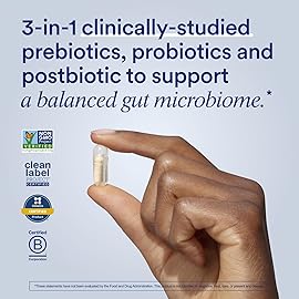 Ritual Synbiotic+ Probiotic, Prebiotic, Postbiotic, 3-in-1 Supplement for Gut Health and Digestive Support, Regularity, Bloat, Immune, Vegan Delayed-Released Daily Capsule, Women and Men, 30 Day