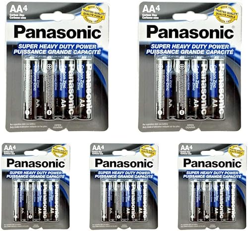 Panasonic 20pc pilas AA Super Heavy Duty Power Carbon Zinc Doble A batería 1.5v