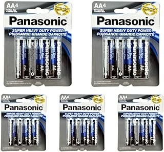 Panasonic 20pc AA Batteries Super Heavy Duty Power Carbon Zinc Double A Battery 1.5v