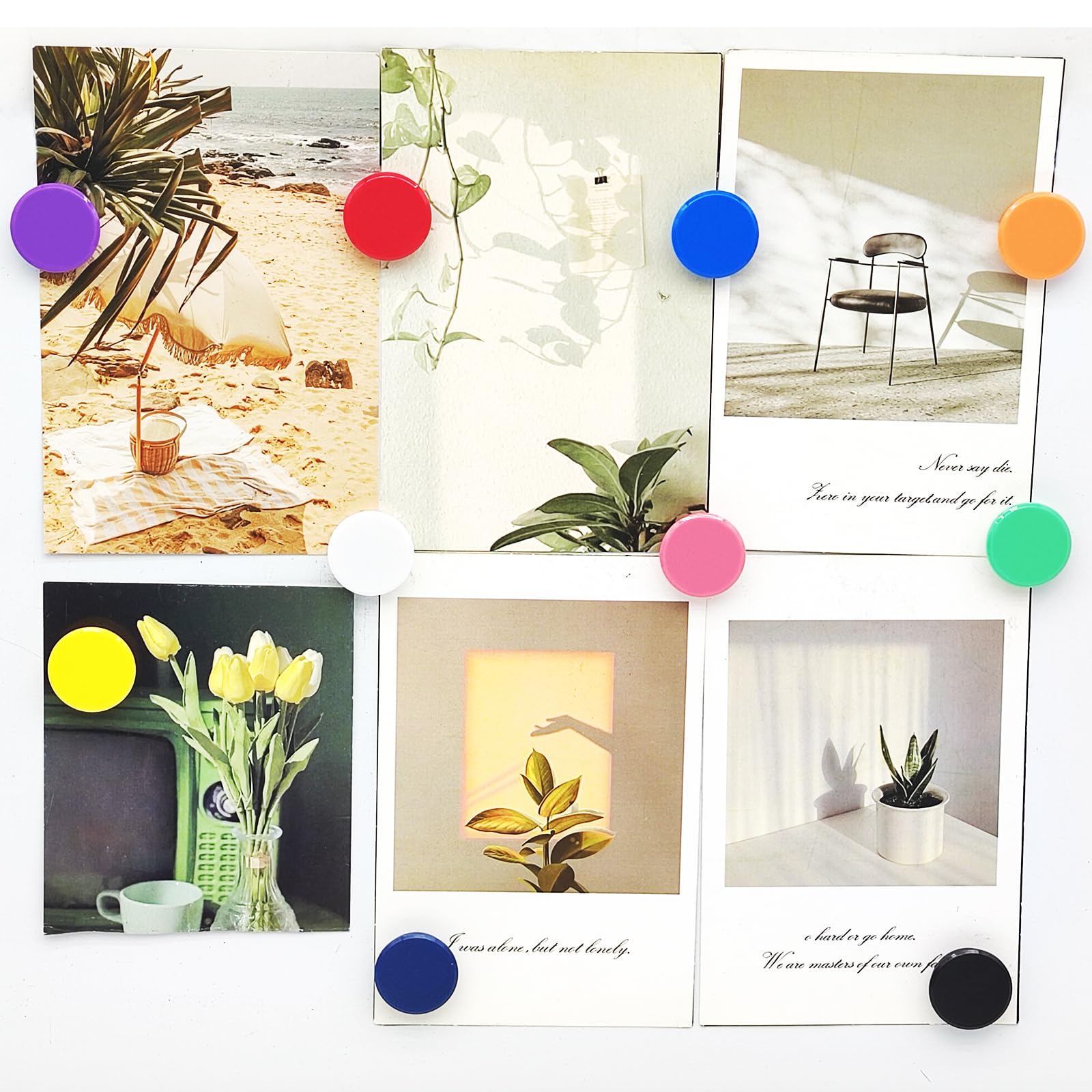 30 Aimants Frigo Colorés - Magnets Puissants Tableau Métallique