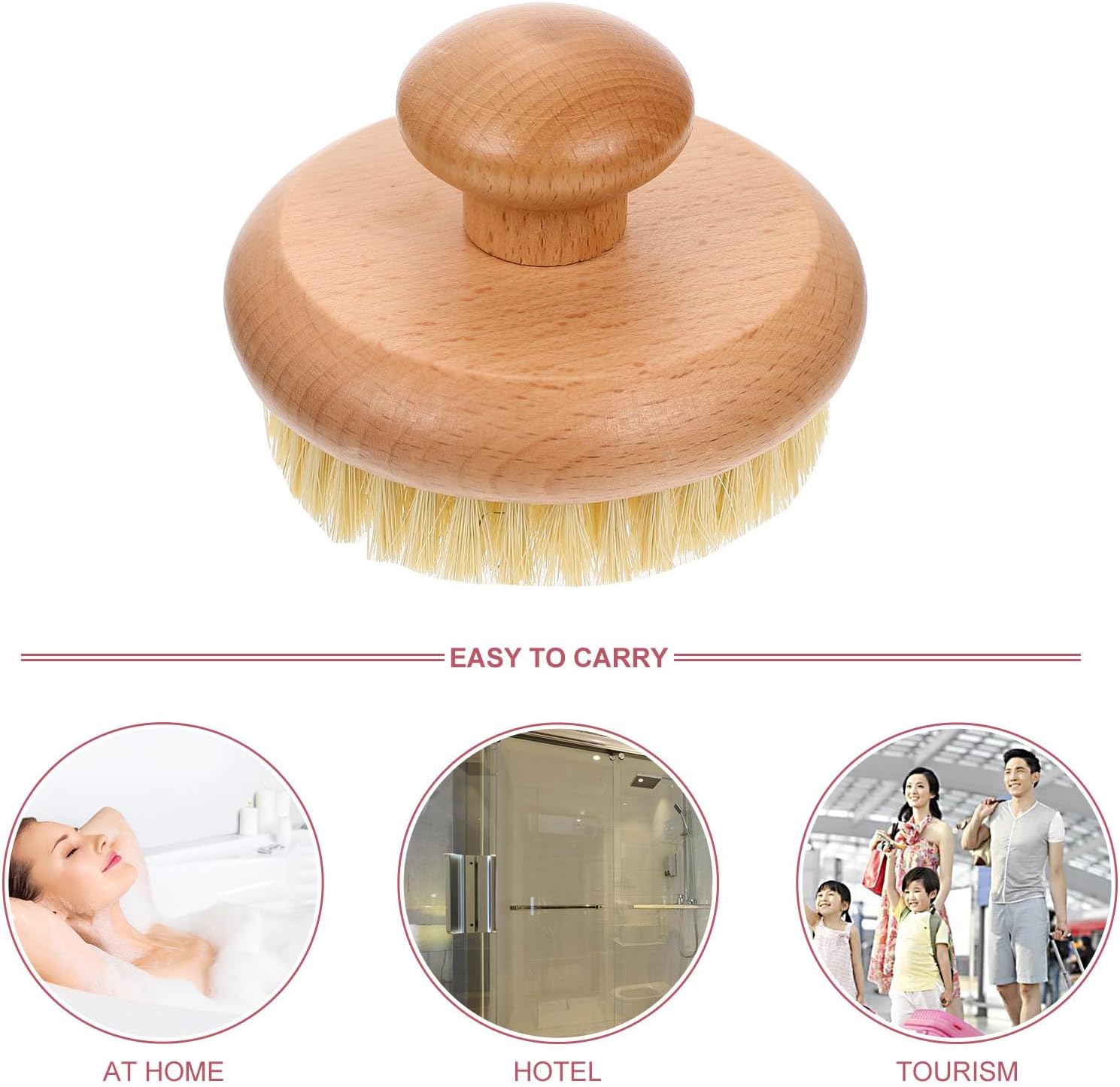 FUOYLOO Handheld Bath Brush Soft Body Scrubber Shower Brush for Skin Exfoliating and Lightweight Design for Arms Legs Chest Back Cleaning at Home
