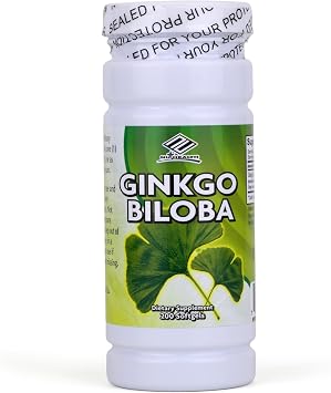 Nu-Health Ginkgo Biloba 60mg Extract, Cognitive Health, 200 Softgels