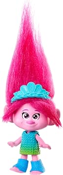 Mattel Trolls Band Together Queen Poppy Small Doll with Removable Outfit & Plush Hair, Toys Inspired by the Movie, HNF06