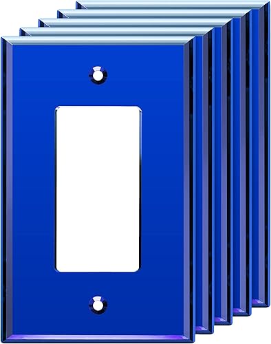 Vista 55 de LIDER LWP-31O-ABK, placa de pared decorativa de acrílico reflectante, placa de interruptor de luz espejada, cubierta de salida de plexiglás, vidrio