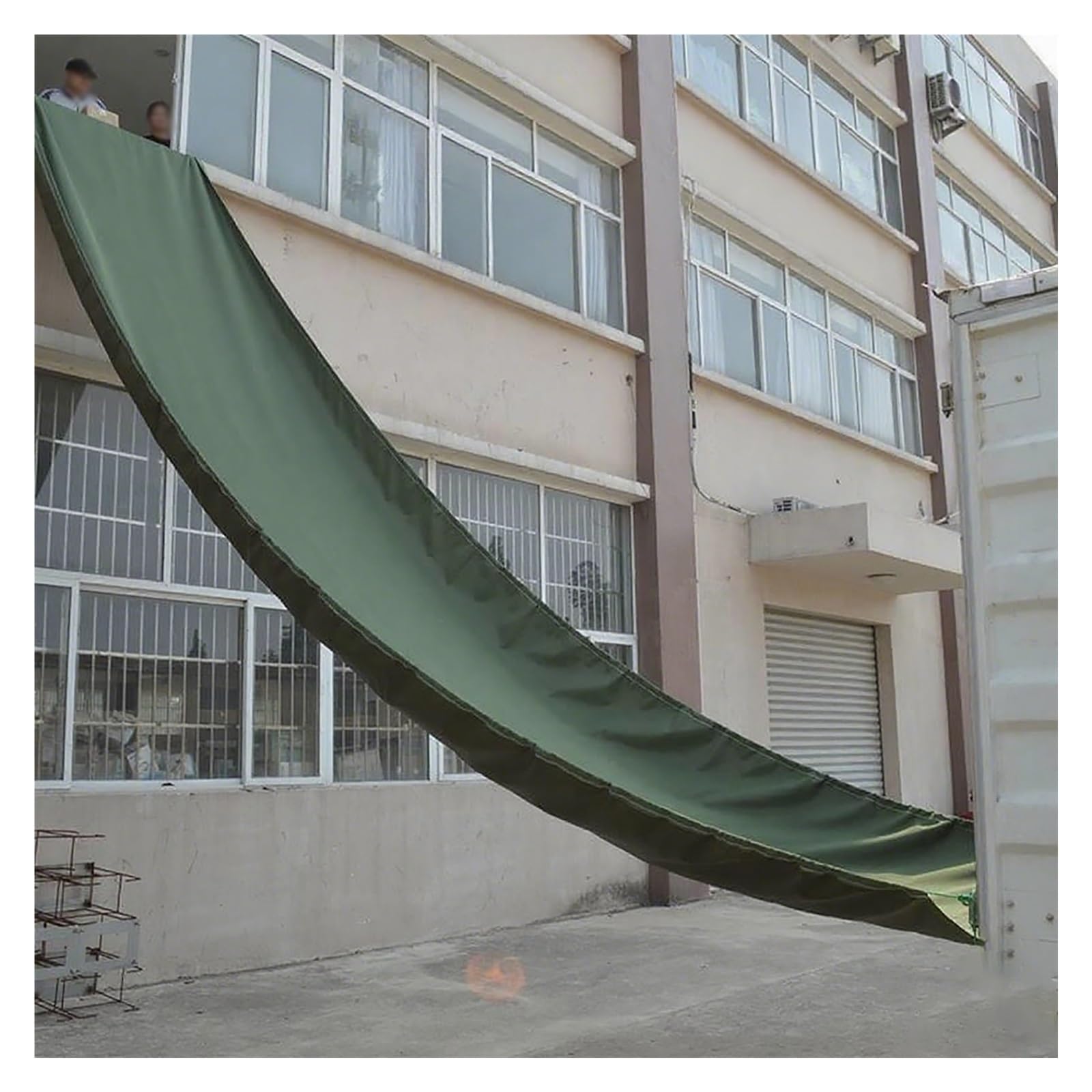 GLDYTVF Durable Foldable Canvas Unloading Chute - Heavy-Duty Tarpaulin Conveyor for Efficient Warehouse Loading & Unloading (Green, 20x2m)