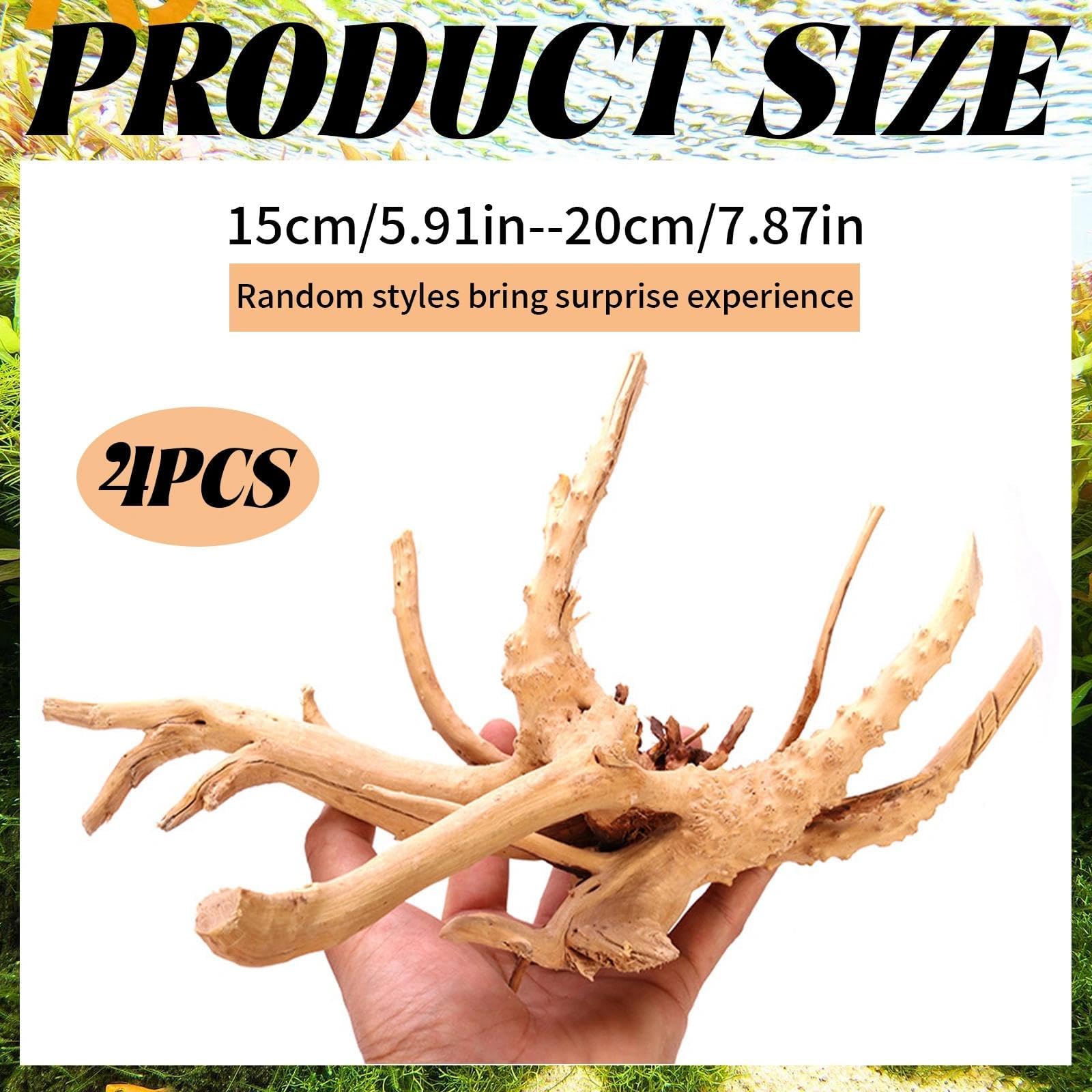Legno Acquario Tronco 10-20CM Decorazioni Accessori Forma Naturale Immersibile Paesaggio 3D per Pesci Gamberetti