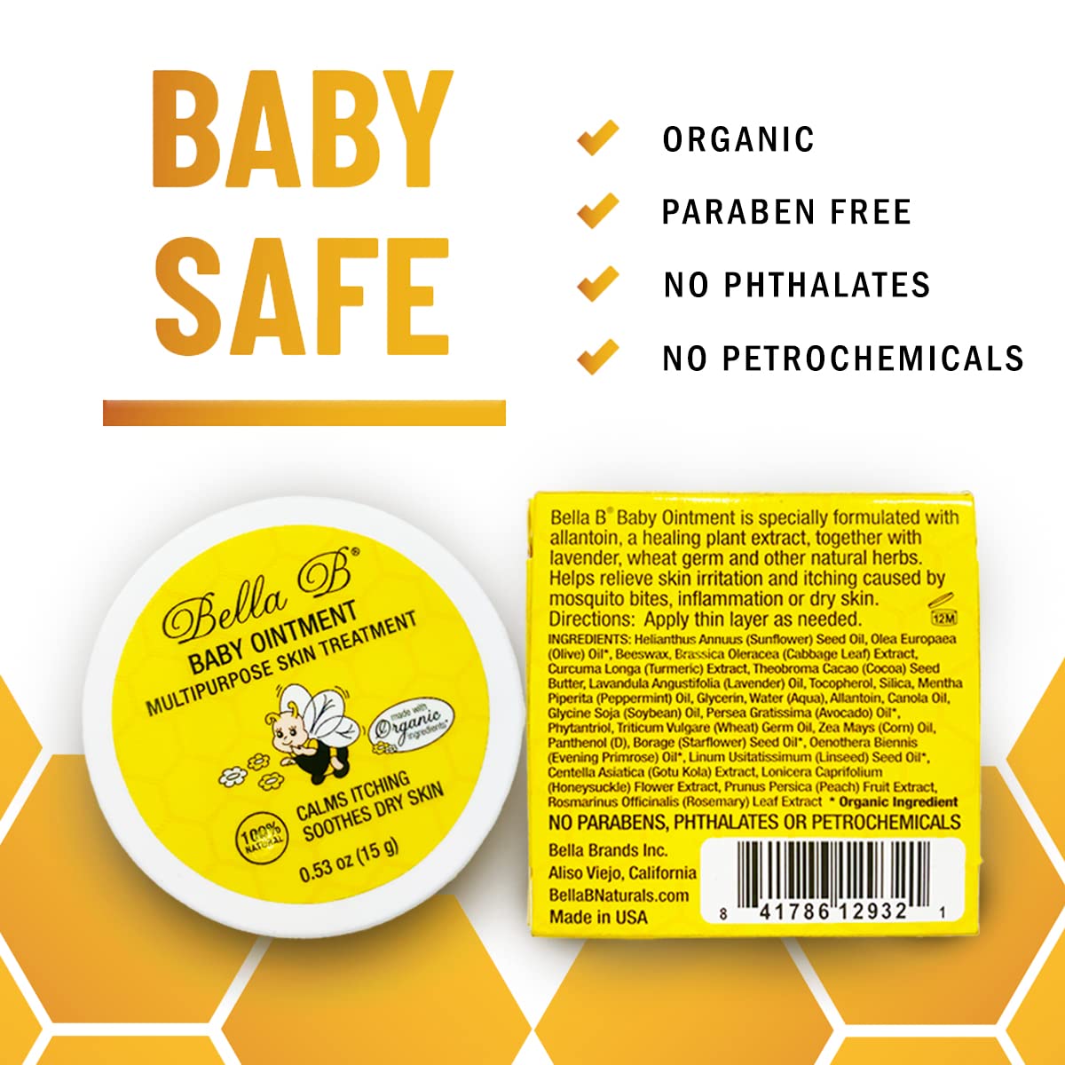 BELLA B Baby Ointment Multipurpose Skin Treatment 0.5oz - Made with Organic Ingredients - Naturally Helps Soothe Irritation - Remedy for Very Dry Skin - Soothing Multipurpose Baby Ointment - Image 2