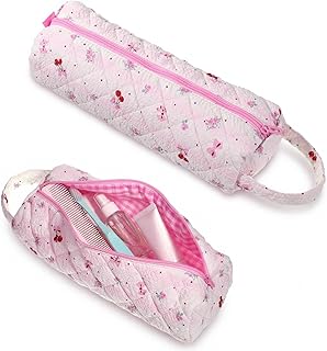 Larrel Cute Hair Tools Travel Bag, Lightweight Hair Bags for Hairs Stuff, Portable Hairs Accessories Organizer Travel Small Makeup Bags with Handle for Vacation Business Trips
