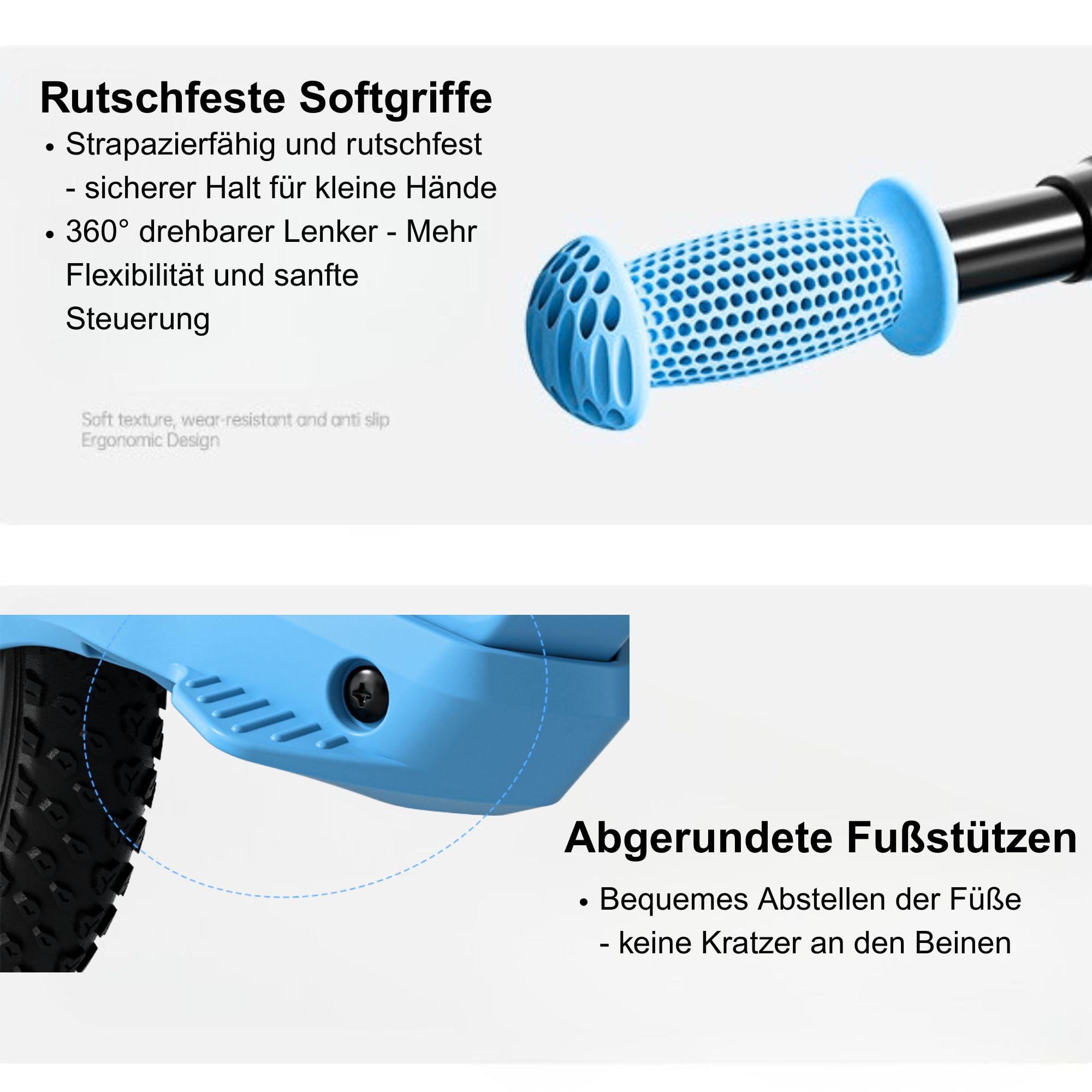 Kinder Laufrad Balance Bike ab 2 Jahren, Rutschfeste Luftreifen 12 Zoll, Komfortables Sitzpolster, RSA-Dämpfungssystem, Abgerundete Fußrasten, Schutzblech, Leicht & Langlebig, Sport Geschenke