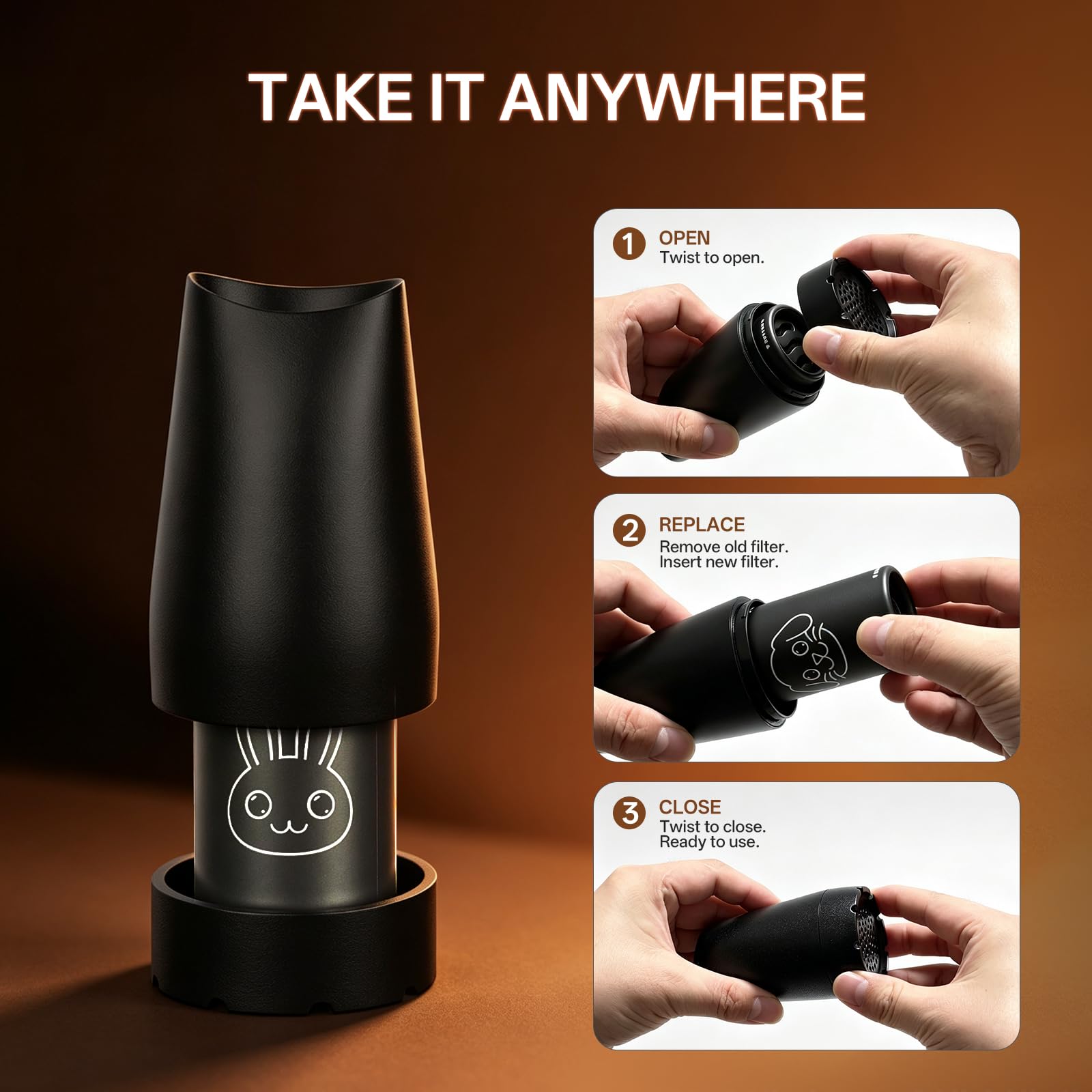 Personal Air Purifier, 500 Uses, Portable Odor Eliminator for Car & Home view 4