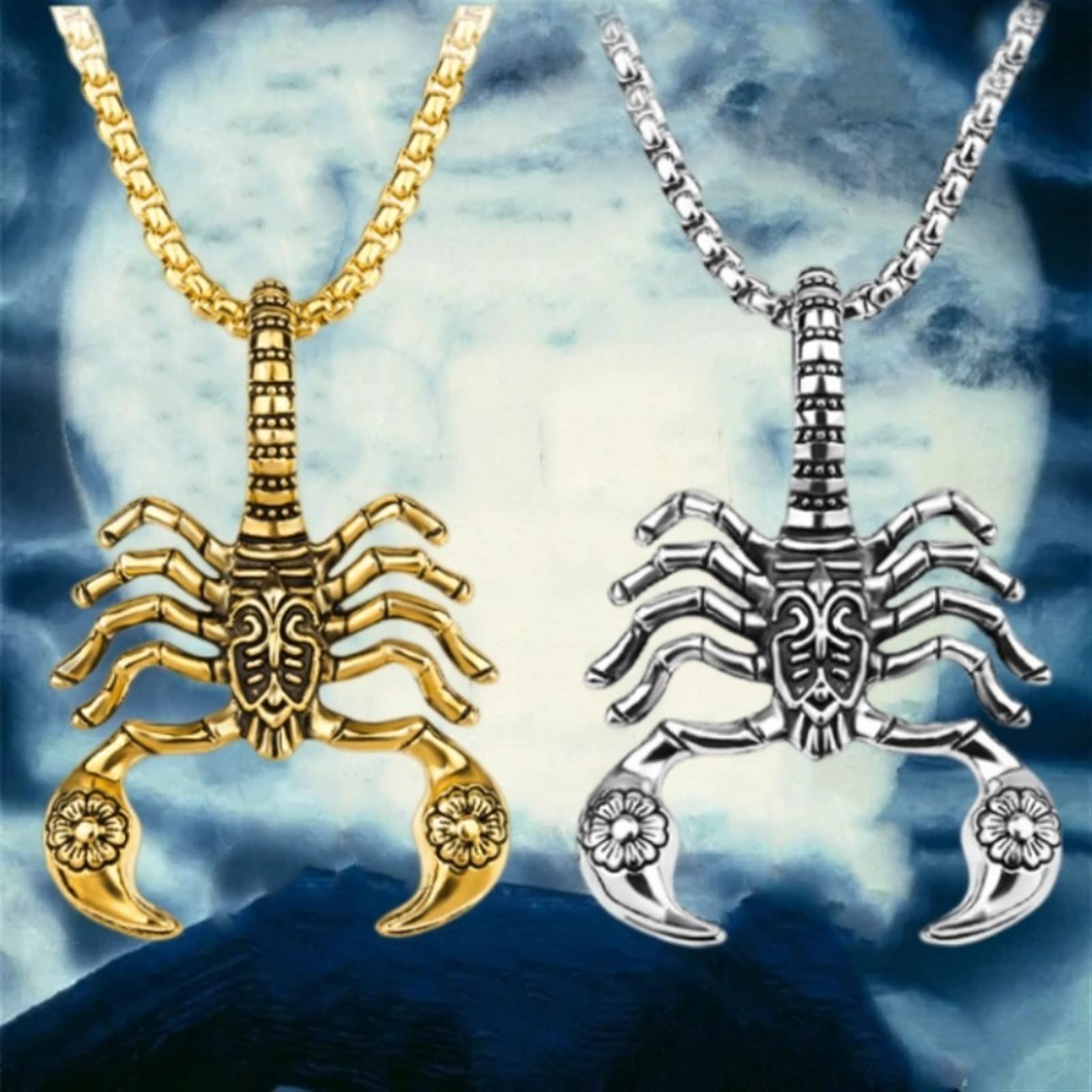 Trend Scorpion King Pendant Necklace for Men Retro Pattern