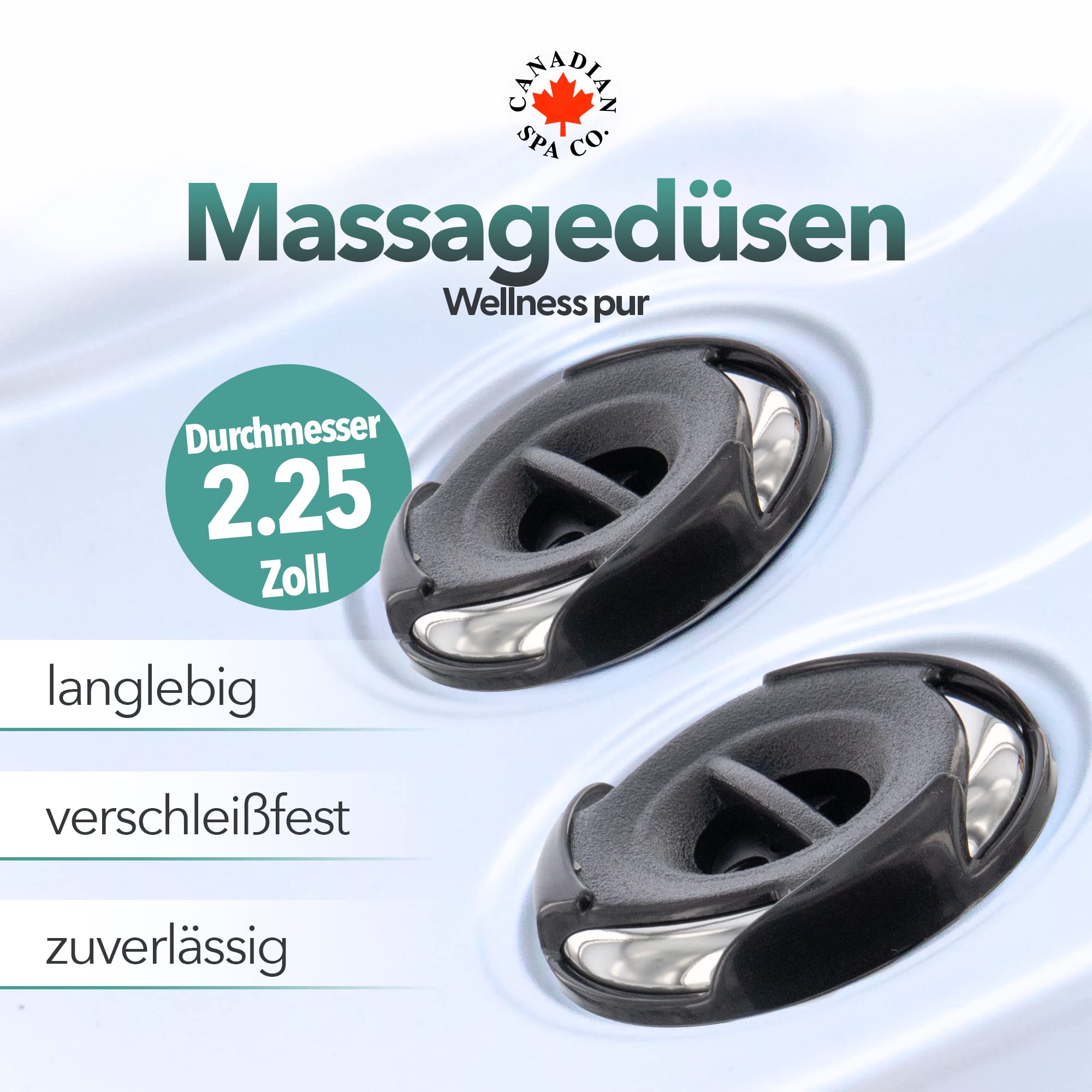 CANADIAN SPA CO. Hurricane Düse rotierend, Massagedüse Pool Ø 57 mm, Pool Zubehör