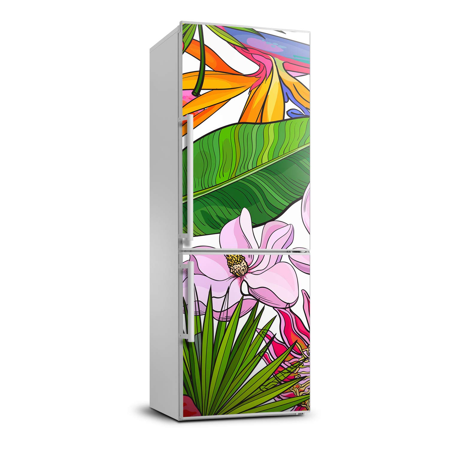 Película autoadhesiva de 60x180 cm y pegatinas de pared decorativas con motivos hawaianos