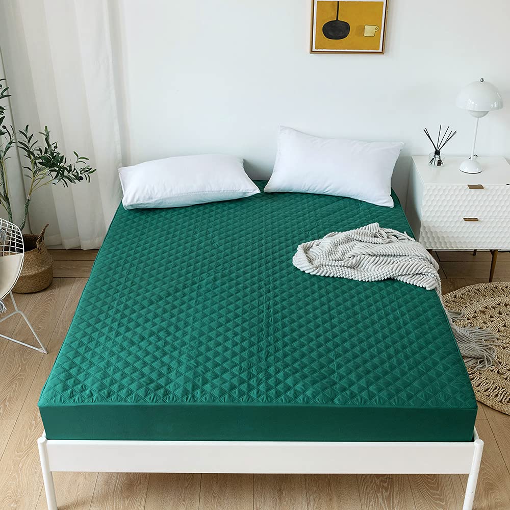 Set Coprimaterasso Antiacaro 100% Cotone Per Letto Matrimoniale Su Misura Nr 2 Copricuscino 50x80cm