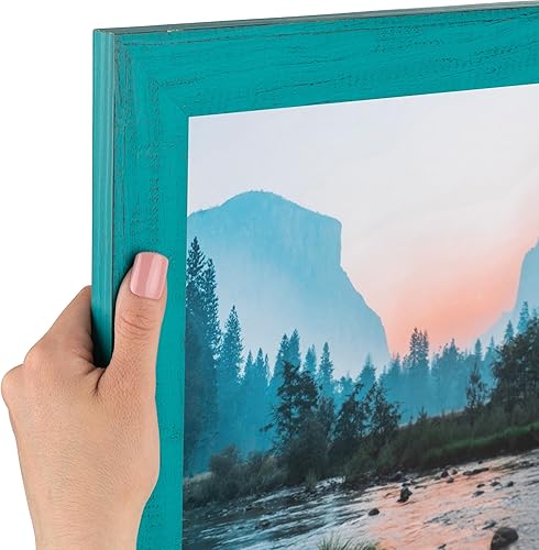 ArtToFrames - Marco de fotos de madera curada de establo con naranja saturado, 24 x 35 pulgadas