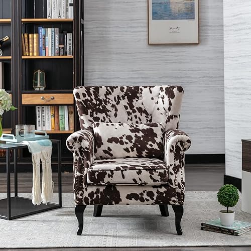 Miniatura 56 de Sillas de lectura Accent Midcentury - Sofá esquinero moderno y cómodo con respaldo copetudo para sala de estar, dormitorio, sala de recepción,