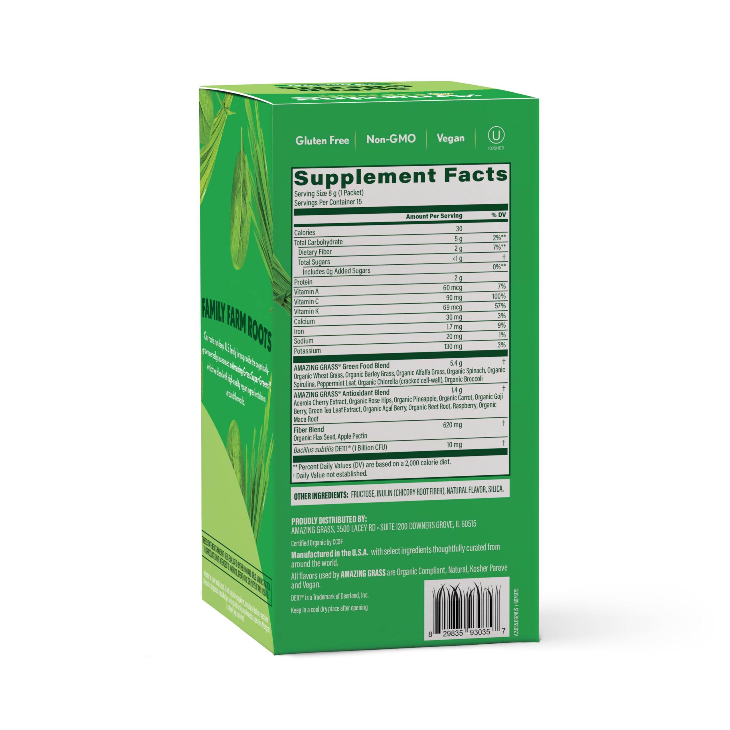 Amazing Grass Super Greens Powder Stick Packs Original, 15 Servings — Amazon image 8