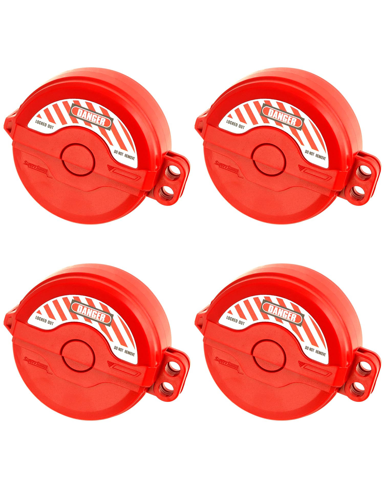 QWORK Gate Valve Lockout, 4 Pack 1"-2 1/2" Water Faucet Lockout for Petroleum, Natural Gas Valve and More