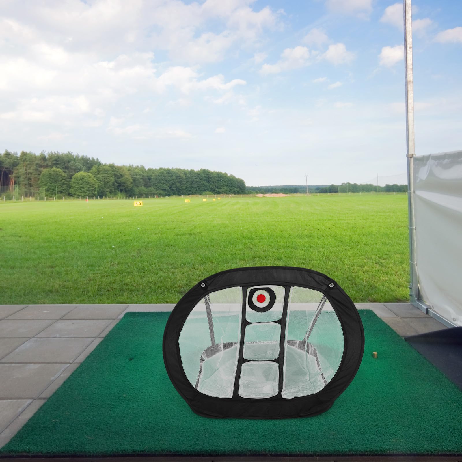 Golf Chipping Übungsnetz aus 210d Polyester Faltbares Trainingsnetz für Indoor und Outdoor Leicht zu Tragen zur Verbesserung der Golf Fähigkeiten