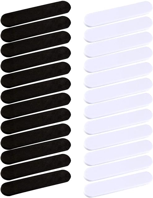 Kereda Hat Size Reducers Foam 24 Pieces, Hat Sizer Reducing Tape Cap Black and White Set Sweat Band for Men and Women, 11 x 2 x 0.5 cm, 24 PCS