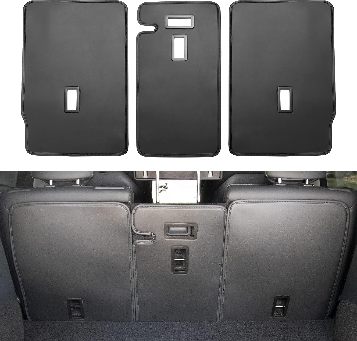 Basenor 3PCS Tesla Model Y Second Row Seats Back Cover All Weather Rear Back Seat Protector Back Seat Cover Pet Mat for 2023 2022 2021 2020 5-Seater Model Y