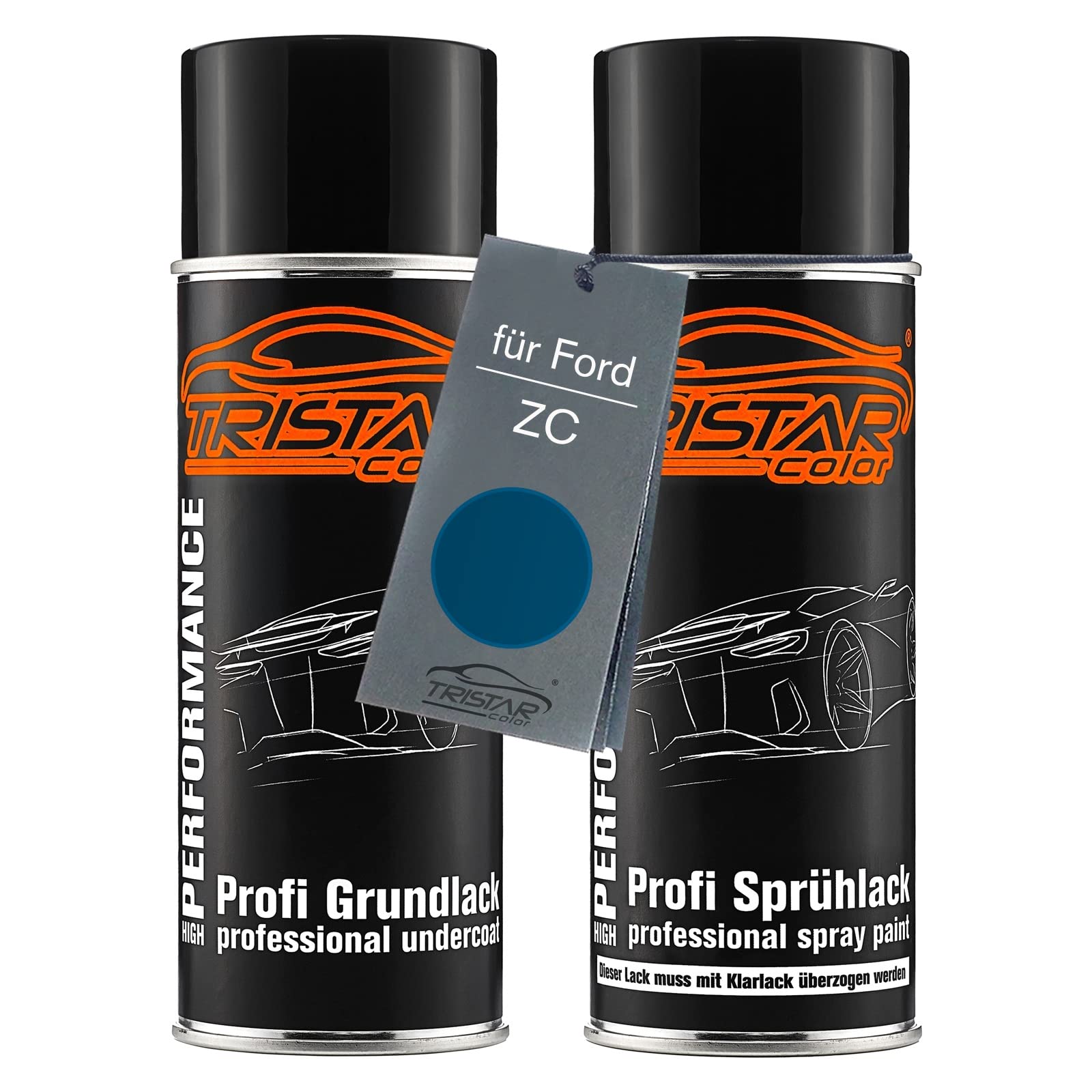 TRISTARcolor Car paint Spray can set for Ford ZC Blue Candy Metallic under base coat spray can 400ml