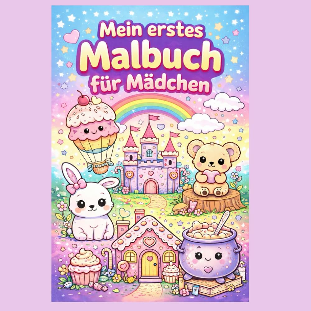 Mein erstes Malbuch für Mädchen: Zauberhafte Motive zum Ausmalen – Fördert Feinmotorik & Kreativität Für Kinder von 2–4 Jahren