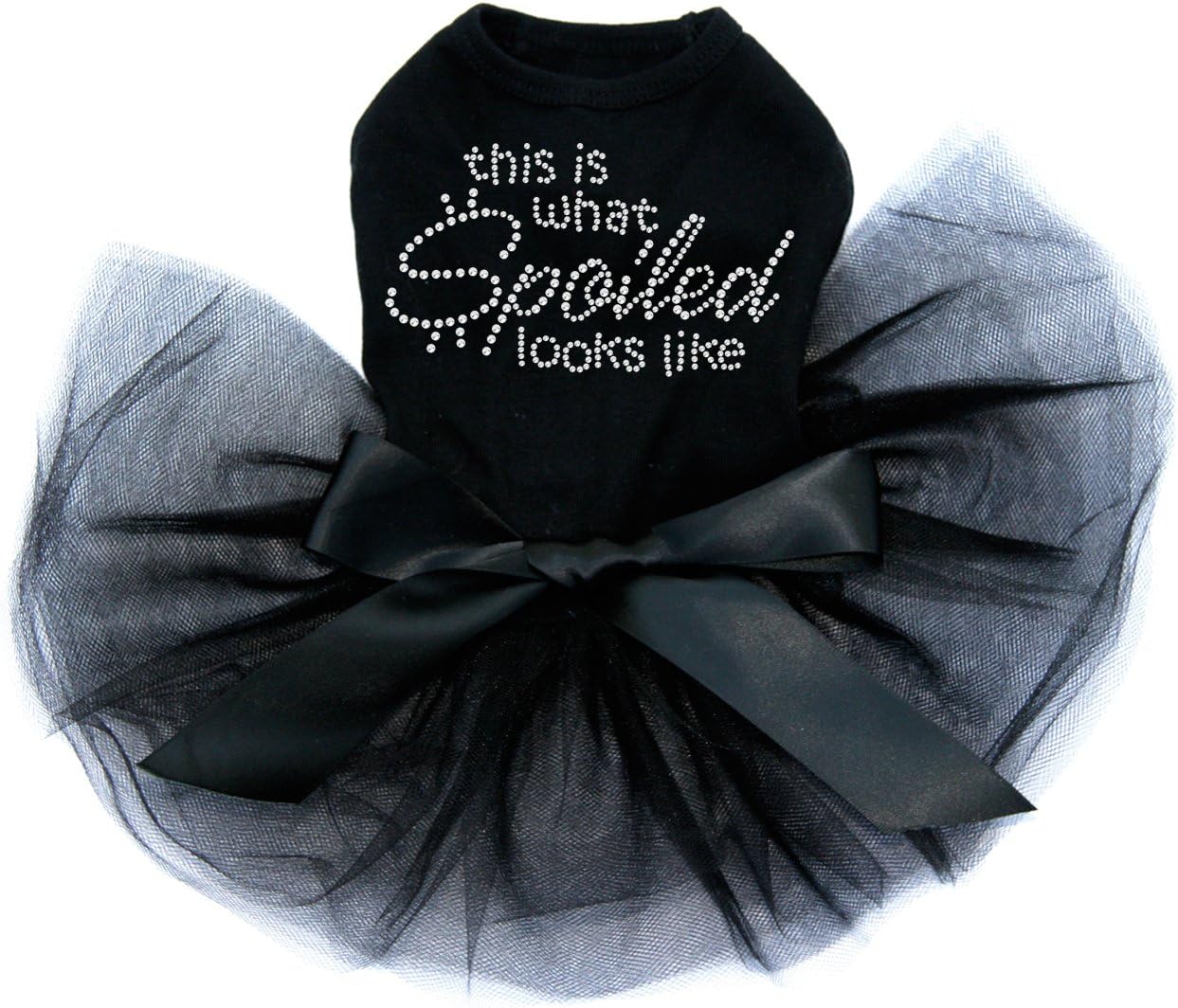 This is What Spoiled Looks Like - Dog Tutu Dress, 2XL Black