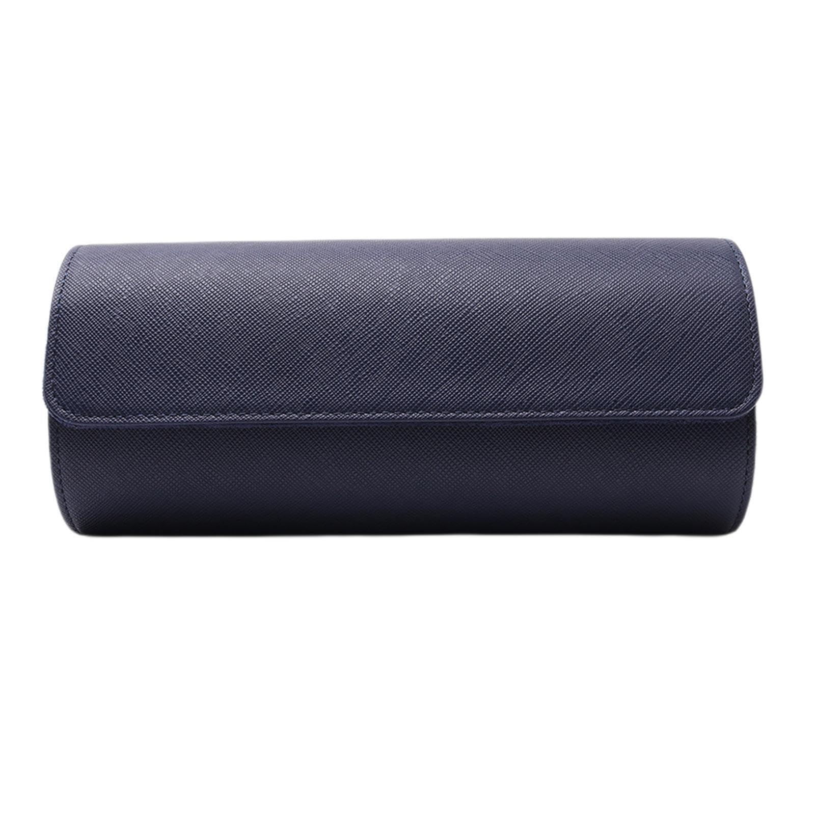 Zambuph Premium PU Leather Travel Case Organizer with 3 Slots for Stylish Storage and Showcase Watch Roll