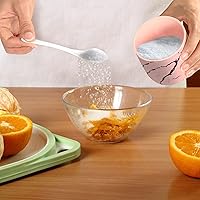 Vista 4 de Porcelain Condiment Jar, Ceramic Salt and Sugar Container with Lids and Spoons, MEKY Pottery Cruet Pot with Wooden Tray for Serving, Home, Kitchen