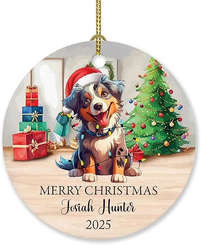 Miniatura 22 de Adorno personalizado para árbol de Navidad de perro Chow Chow, regalo único de Navidad negro para los amantes de los perros Adorno negro Chow Chow