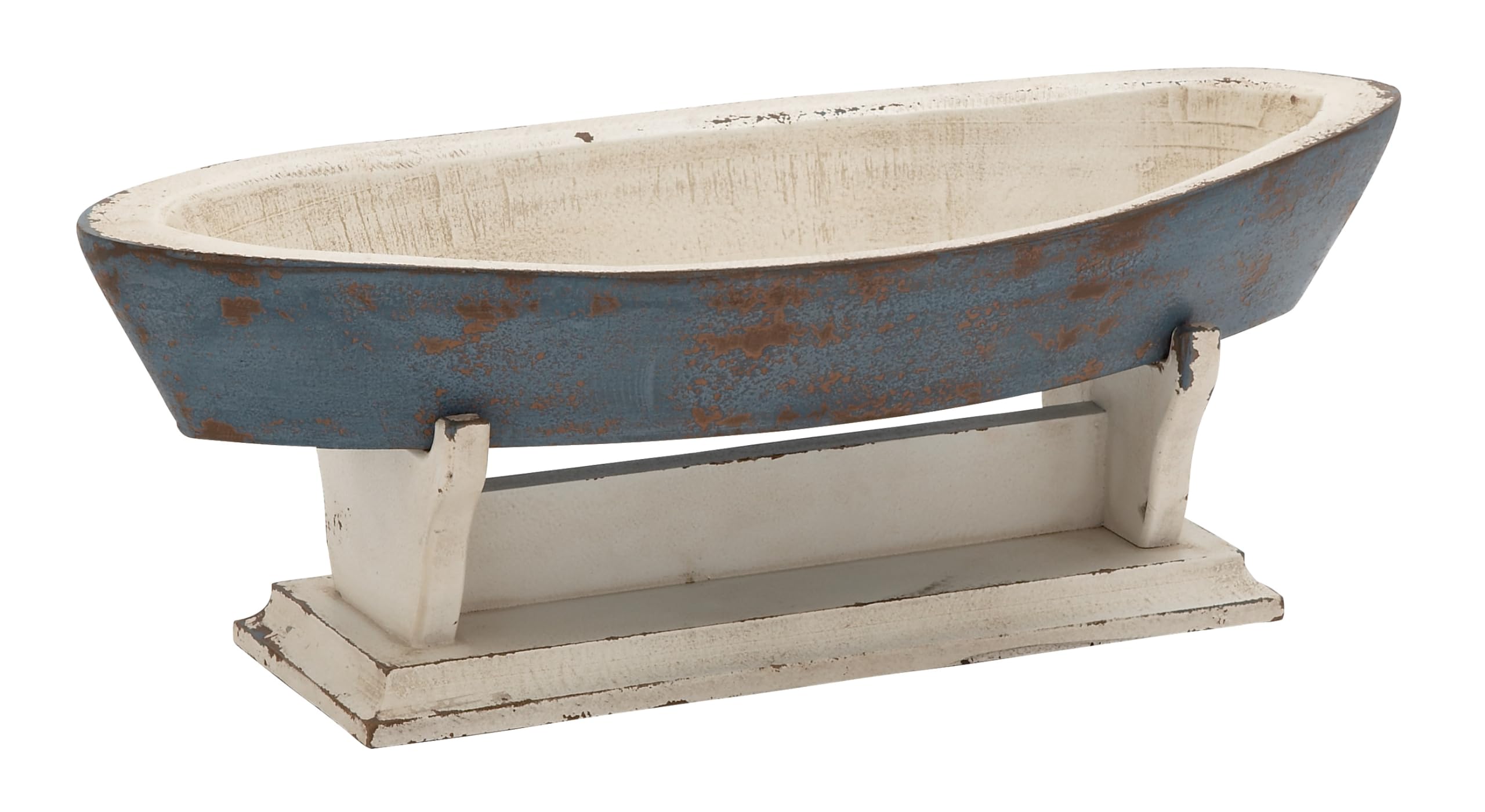 Deco 79 Wooden Sail Boat Decorative Sculpture Home Decor Statue, Accent Figurine 23" x 10" x 8", Blue