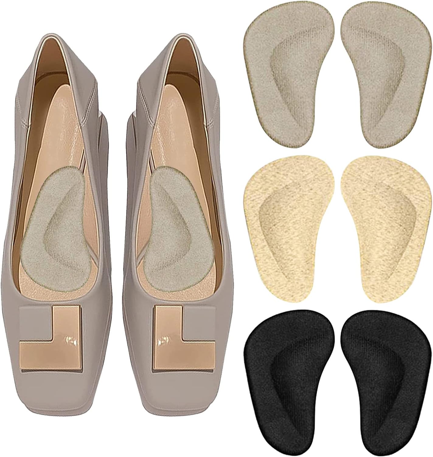 Lot de 2 paires de semelles orthopédiques pour homme et femme